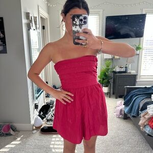 Abercrombie & Fitch Strapless Red Dress